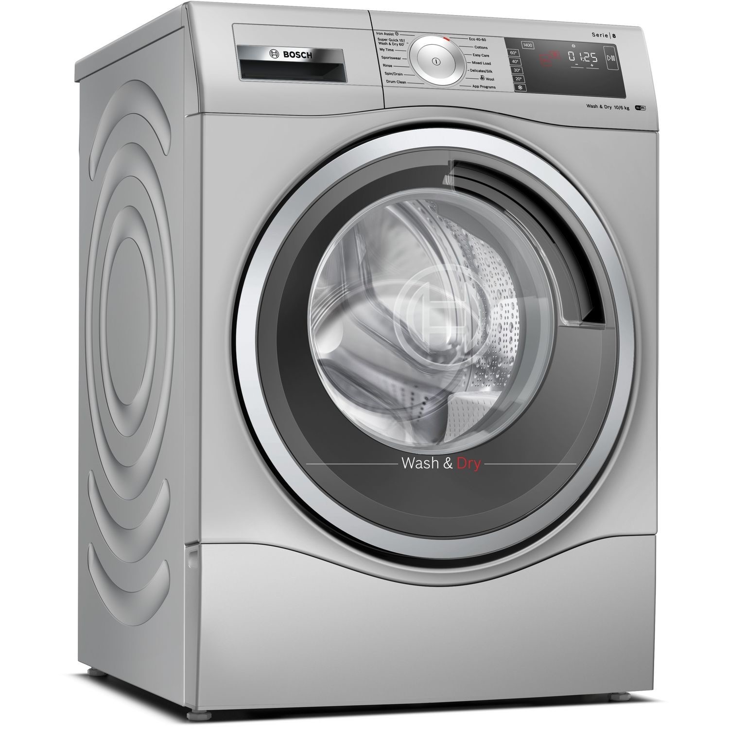 Bosch 10kg Wash 6kg Dry 1400rpm Freestanding Washer Dryer - Silver