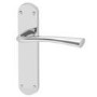 Internal Silver Polished Chrome Bathroom Lever Door Handle with Lock, Latch and Hinges Pack - 65mm Latch - Weser - XL Joinery