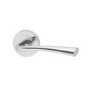 Internal Silver Polished Chrome Bathroom Lever Door Handle with Lock, Latch and Hinges Pack - 65mm Latch - Weser - XL Joinery