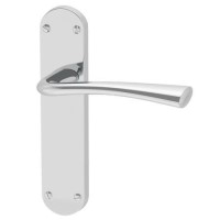 Internal Silver Polished Chrome Lever Door Handle with Latch and Hinges Pack - 75mm Latch - Weser - XL Joinery