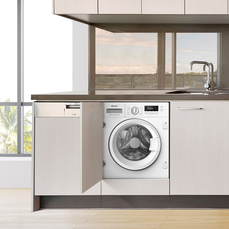 Hisense 3 Series 8kg 1400rpm Integrated Washing Machine - White
