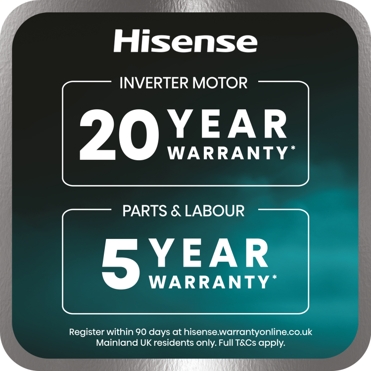 Hisense KitchenFit 5i Series 9kg 1400rpm Washing Machine - White