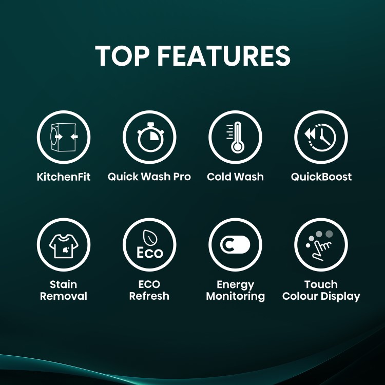 Hisense KitchenFit 5i Series 9kg 1400rpm Washing Machine - White