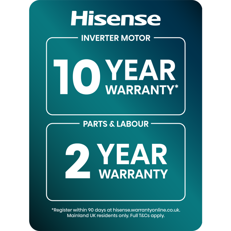 Hisense 7S Series 12kg 1400rpm Washing Machine - Black