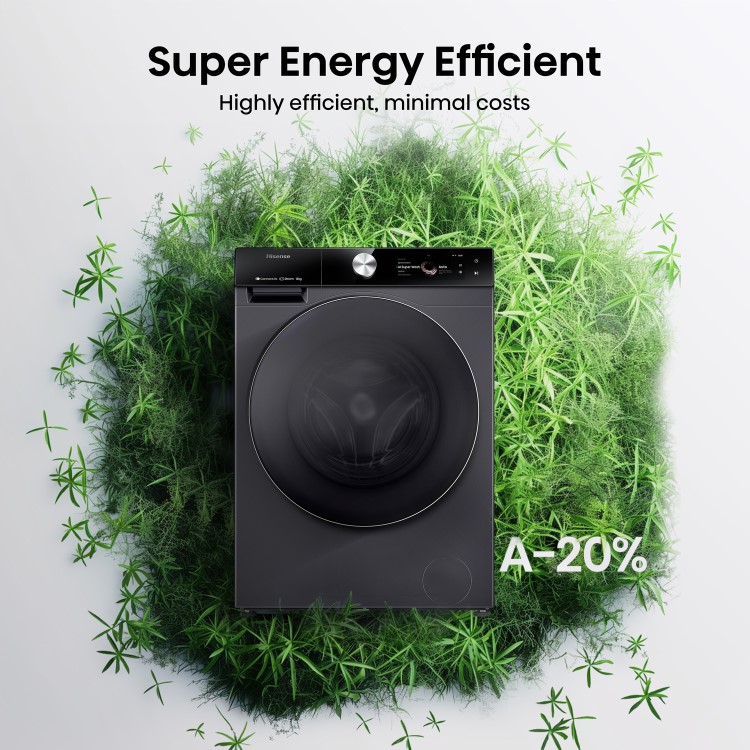 Hisense 7S Series 12kg 1400rpm Washing Machine - Black