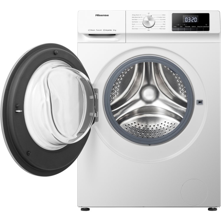 Hisense QY Series 8kg 1400rpm Freestanding Washing Machine - White