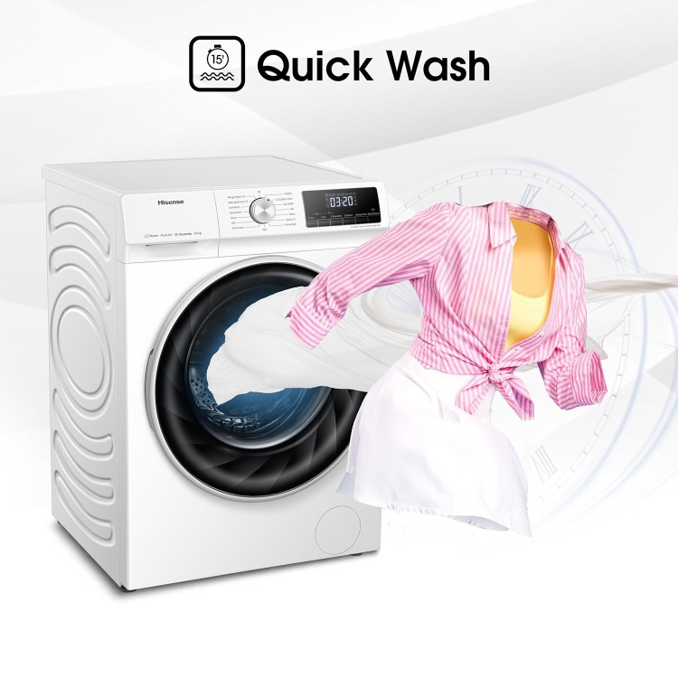 Hisense QY Series 9kg 1400rpm Washing Machine - White