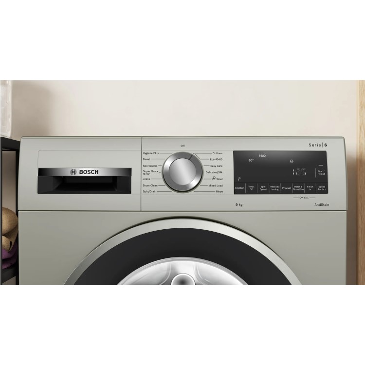 Bosch Series 6 9kg 1400rpm Washing Machine - Silver