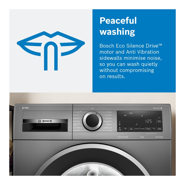 Bosch Series 6 10kg 1400rpm Washing Machine - Silver