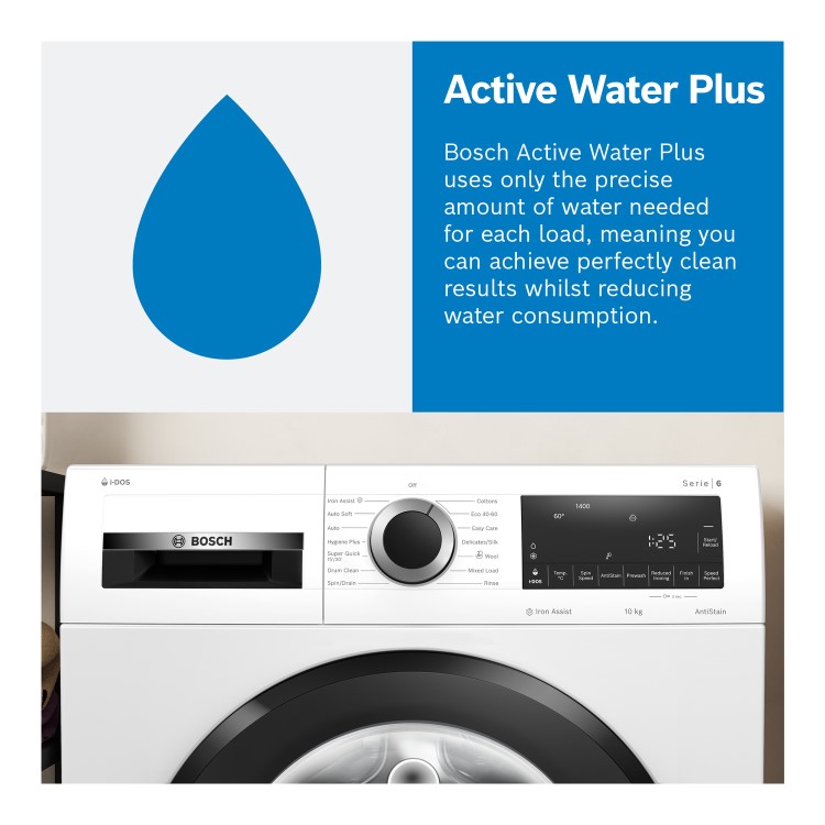 Bosch Series 6 10kg 1400rpm Washing Machine - Silver
