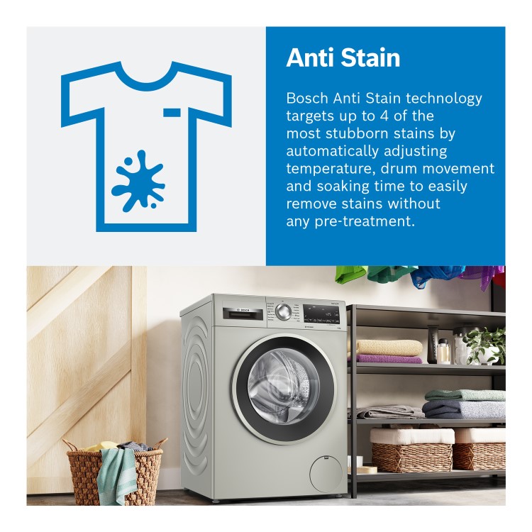 Bosch Series 6 10kg 1400rpm Washing Machine - Silver