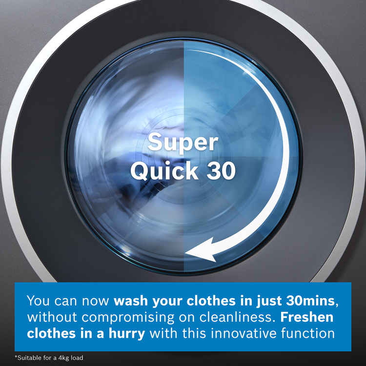 Bosch Series 6 10kg 1400rpm Washing Machine - Graphite - Wi-Fi Connected A-Rated i-DOS