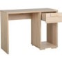 Small Oak Effect Office Desk with Storage - Cambourne - Seconique