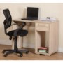Small Oak Effect Office Desk with Storage - Cambourne - Seconique