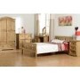 Seconique WHDT027DWP DT027DWP - Corona 4 Drawer Dressing Table - Distressed Waxed Pine