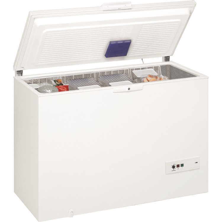 Whirlpool WHM4611 432 Litre Chest Freezer 70cm Deep Fast Freeze 141cm Wide - White