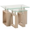 Seconique Milan Nest of Tables in Sonoma Oak Effect and Glass