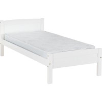 White Painted Single Bed Frame - Amber - Seconique