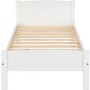 White Painted Single Bed Frame - Amber - Seconique