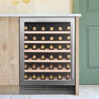 Refurbished Caple Classic WI6142 Freestanding 52 Bottle Single Zone Under Counter Wine Cabinet Stainless Steel