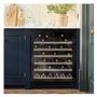 Caple 52 Bottle Capacity Single Zone Built-in 60cm Under Counter Wine Cooler - Black Glass