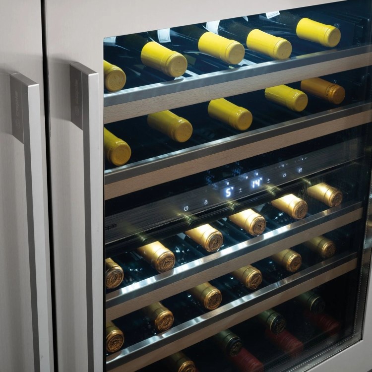 Caple 44 Bottle Capacity Dual Zone Under Counter Wine Cooler