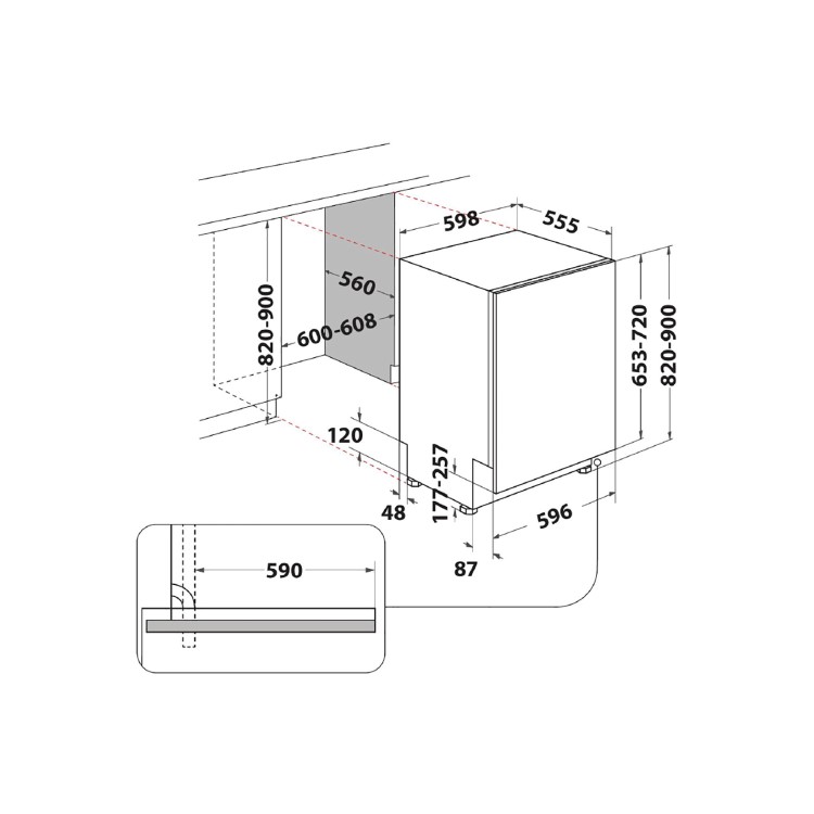 Whirlpool WIC3C33PFEUK Fully Integrated Dishwasher