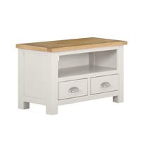 Willow 2 Drawer TV Unit in Cream and Light Oak