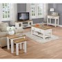 Willow Farmhouse TV Unit Stand with Storage Drawers - Cream & Light Oak