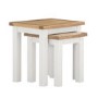 Willow Cream Nest of Tables with Two Tone Oak Top - 2