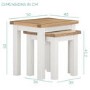 Willow Cream Nest of Tables with Two Tone Oak Top - 2