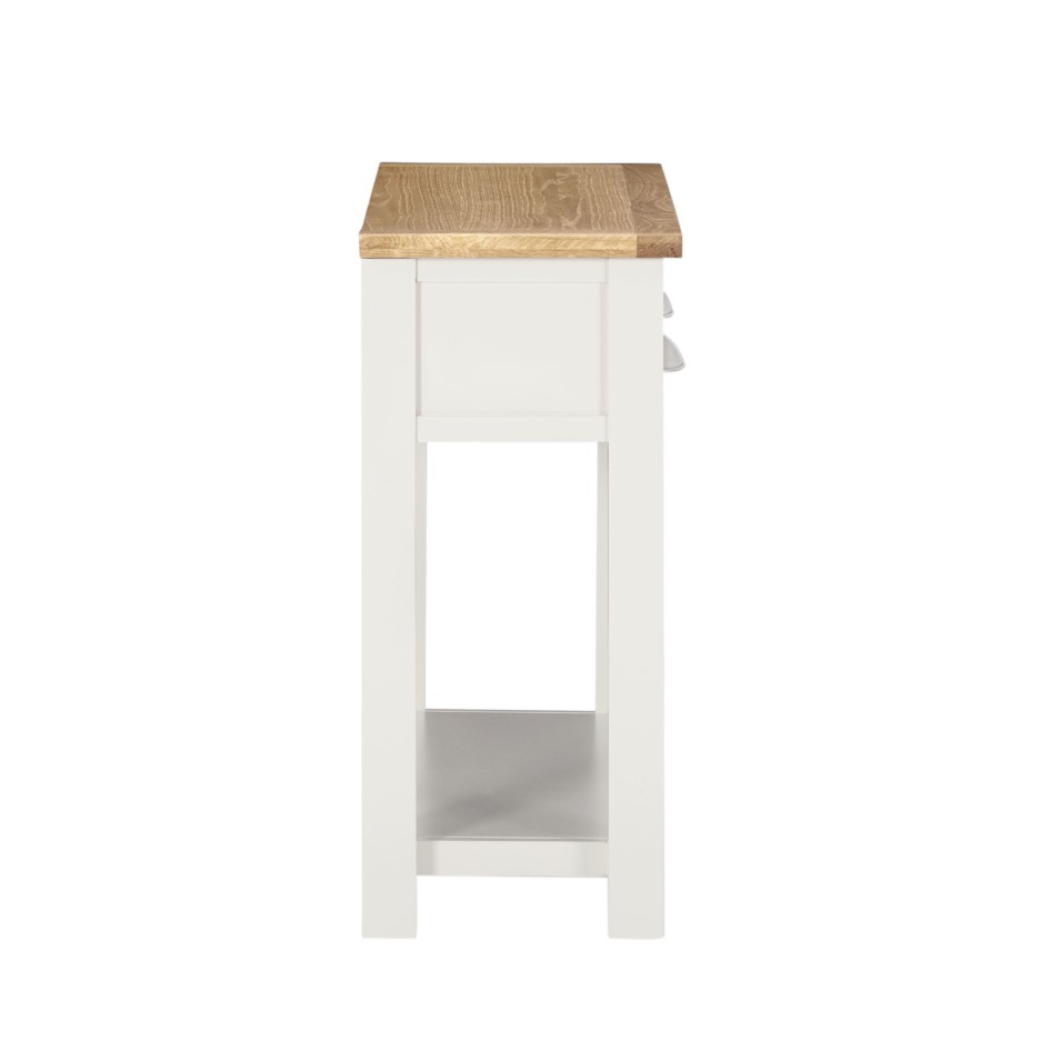 Slim Console Table in Cream & Oak with Drawers Willow BuyItDirect.ie