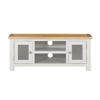 Willow Large TV Unit in Cream and Light Oak