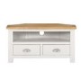 Willow Small Corner TV Unit in Cream & Oak Two Tone - TV's up to 35"