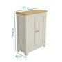 Cream Shoe Cabinet with Oak Top - Willow