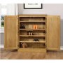 Windsor Solid Oak Shoe Cabinet - 15 Pairs