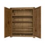 Narrow Dark Wood Shoe Cabinet - 15 Pairs - Solid Wood