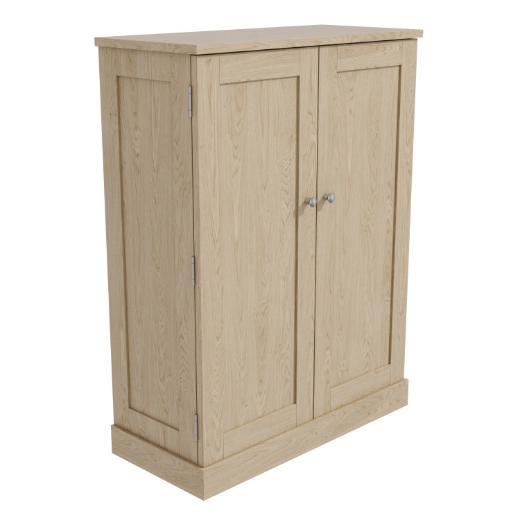 Slim Solid Oak Shoe Cabinet- 15 Pairs