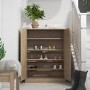 Slim Solid Oak Shoe Cabinet- 15 Pairs