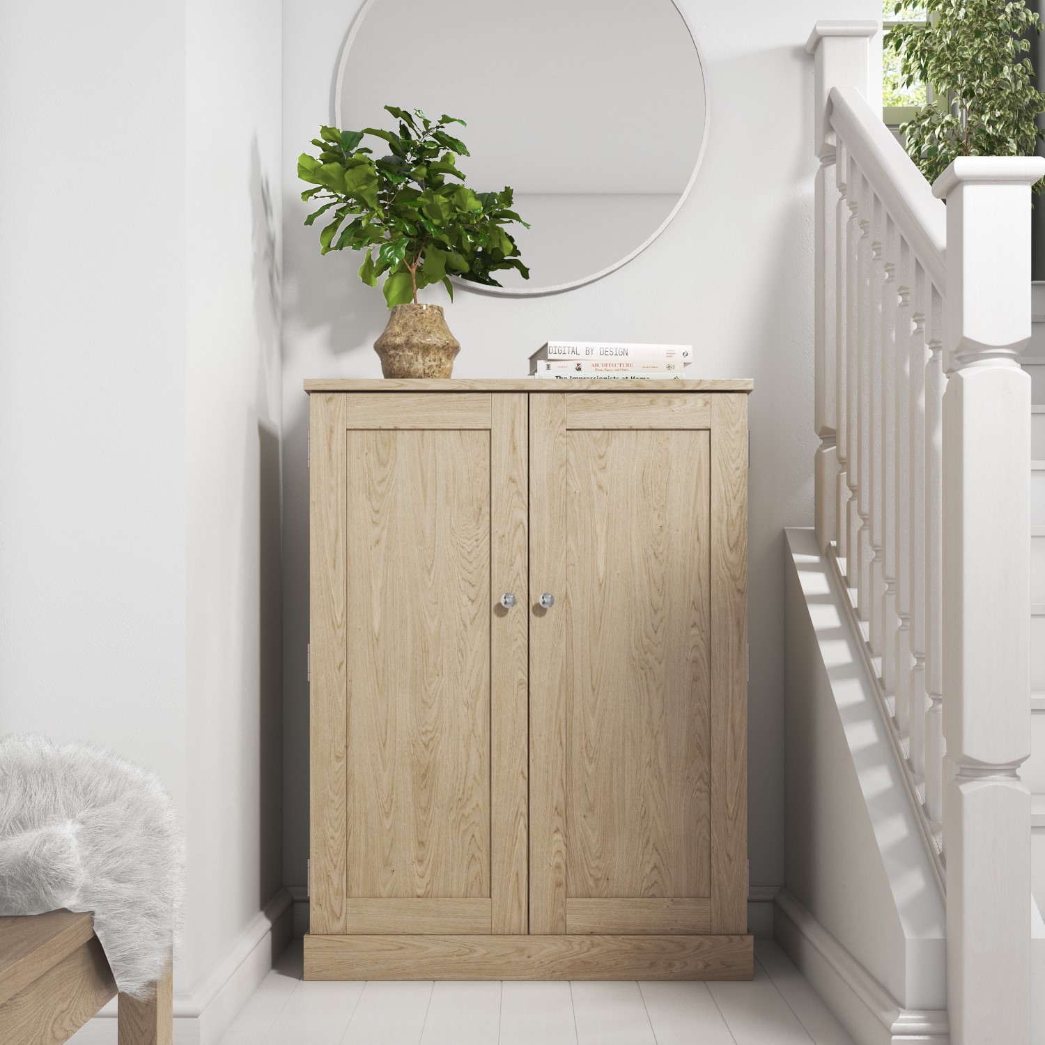 Slim Solid Oak Shoe Cabinet 15 Pairs Buy It Direct