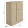 Slim Solid Oak Shoe Cabinet- 15 Pairs