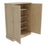 Slim Solid Oak Shoe Cabinet- 15 Pairs