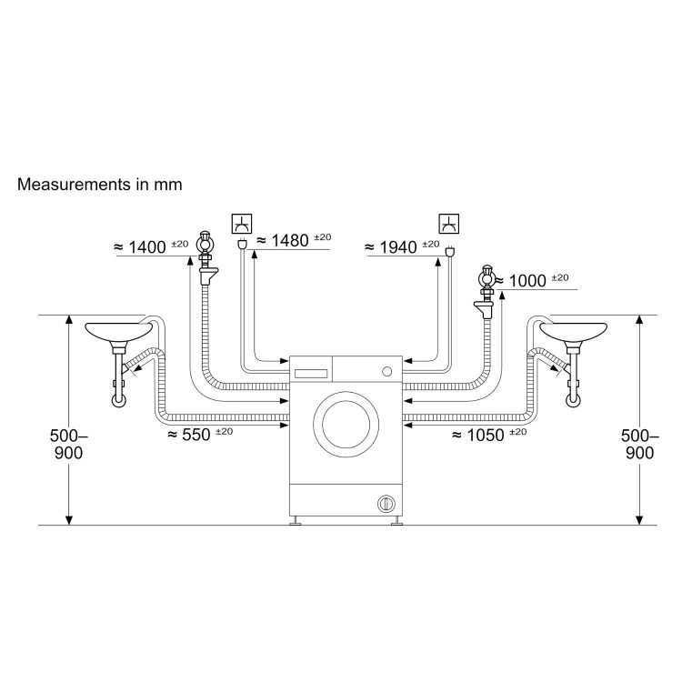 Bosch Series 4 8kg Wash 5kg Dry 1400rpm Integrated Washer Dryer - White