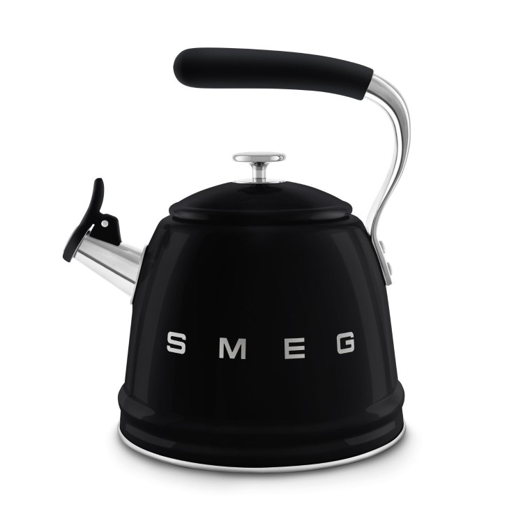 SMEG 50s Style Stovetop Kettle 2.3L capacity in Black - WKF01BL