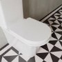 GRADE A1 - Croydex Eyre D Shape Thermoset Flexi-Fix Toilet Seat