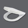 GRADE A1 - Croydex Eyre D Shape Thermoset Flexi-Fix Toilet Seat