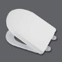 GRADE A1 - Croydex Eyre D Shape Thermoset Flexi-Fix Toilet Seat
