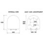 GRADE A1 - Croydex Eyre D Shape Thermoset Flexi-Fix Toilet Seat