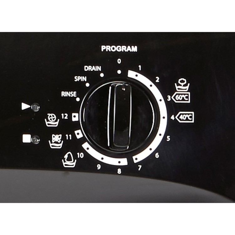 White Knight WM105VB 5kg 1000rpm Freestanding Washing Machine - Black