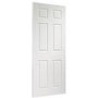 Internal White 6-Panel Georgian-Style Door - Unfinished - 1981 x 762 x 35mm - Colonist - XL Joinery